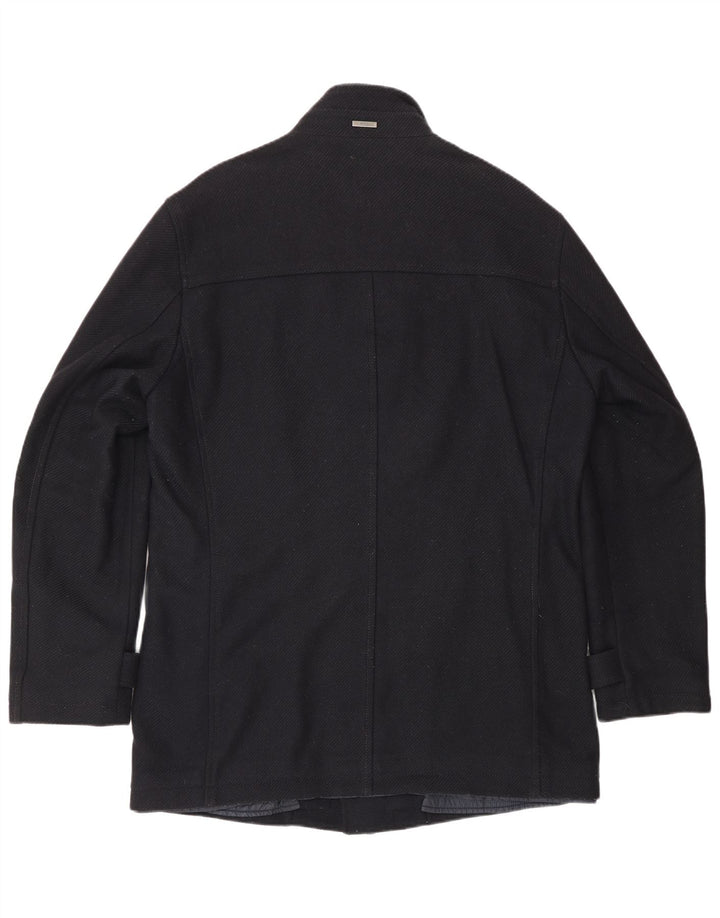 Ανδρικό πανωφόρι Hugo Boss EU 50 Large Navy Blue Wool
