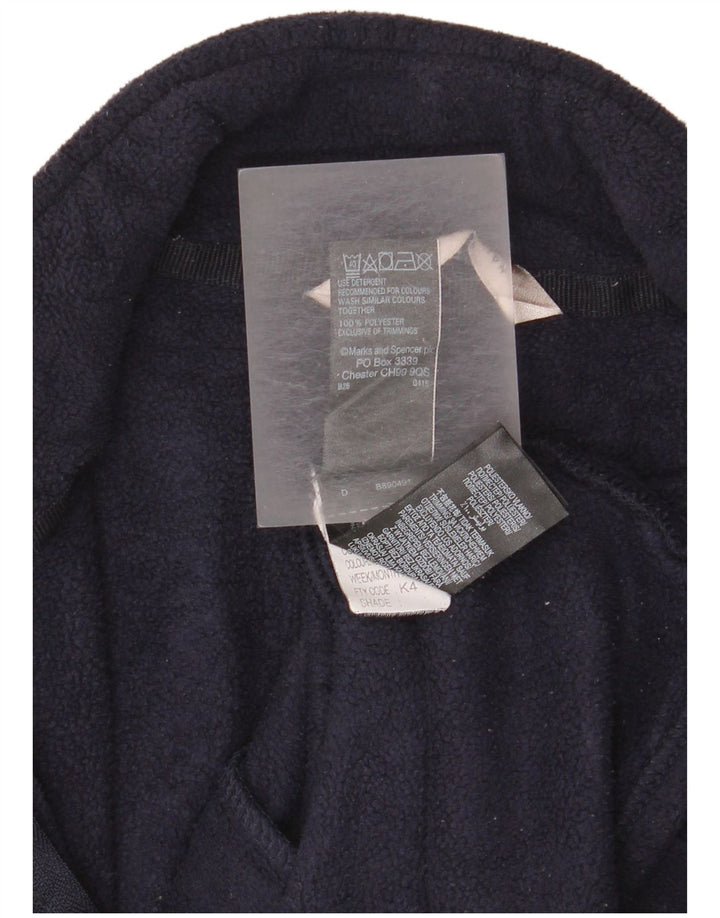 Marks & Spencer Γυναικείο Fleece Jacket UK 14 Large Navy Blue Polyester