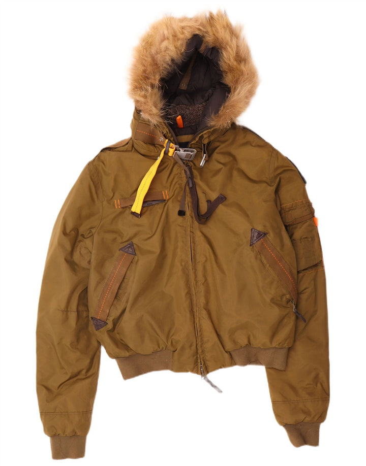 Vintage Γυναικείο Bomber Jacket UK 16 Large Khaki Polyamide