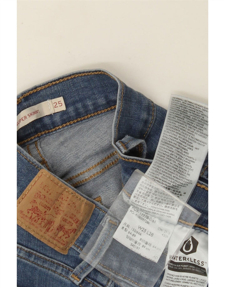 LEVI'S Γυναικείο 710 Super Skinny Jeans W25 L28 Μπλε Βαμβακερό