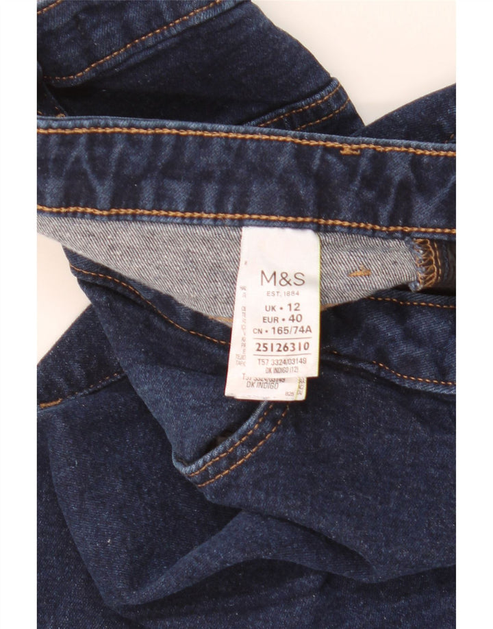 Marks & Spencer Γυναικείο τζιν σορτς UK 12 Medium W30 Navy Blue Cotton