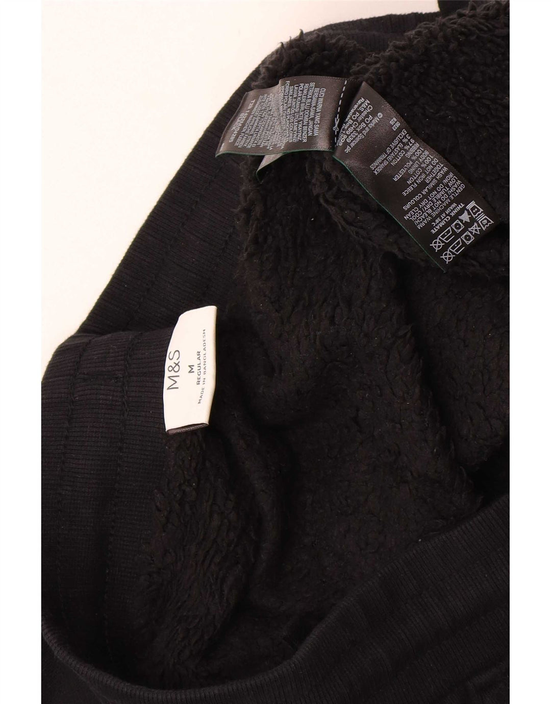 Marks & Spencer Ανδρική φόρμα παντελόνι Joggers Μεσαίο μαύρο βαμβακερό