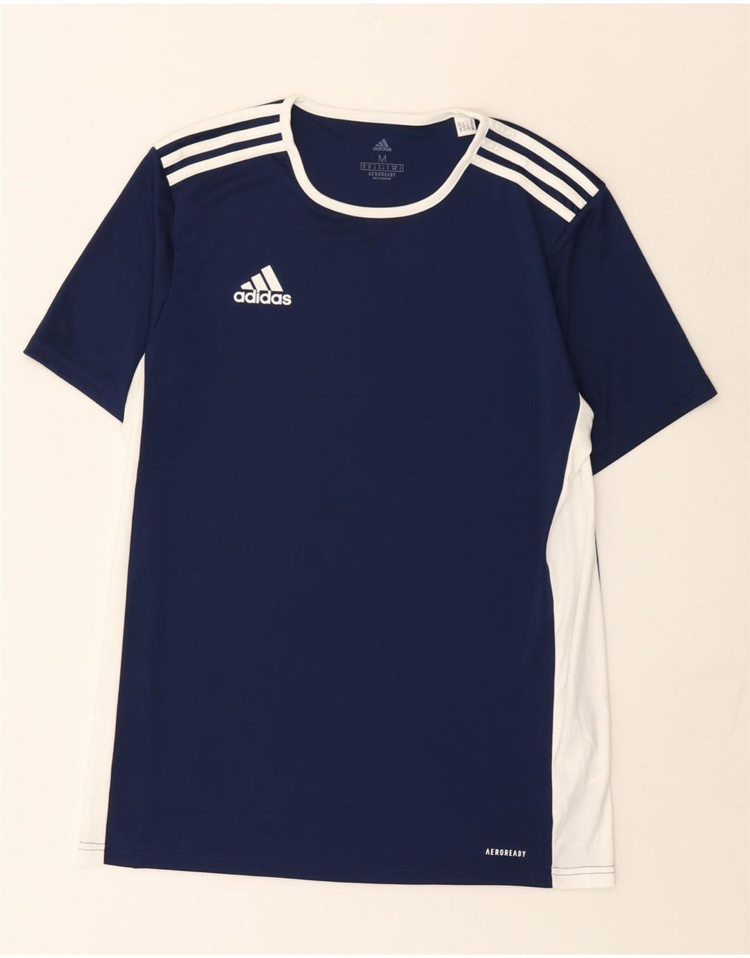 Adidas Ανδρικό T-Shirt Aeroready Top Medium Navy Blue Colorblock Πολυεστέρας