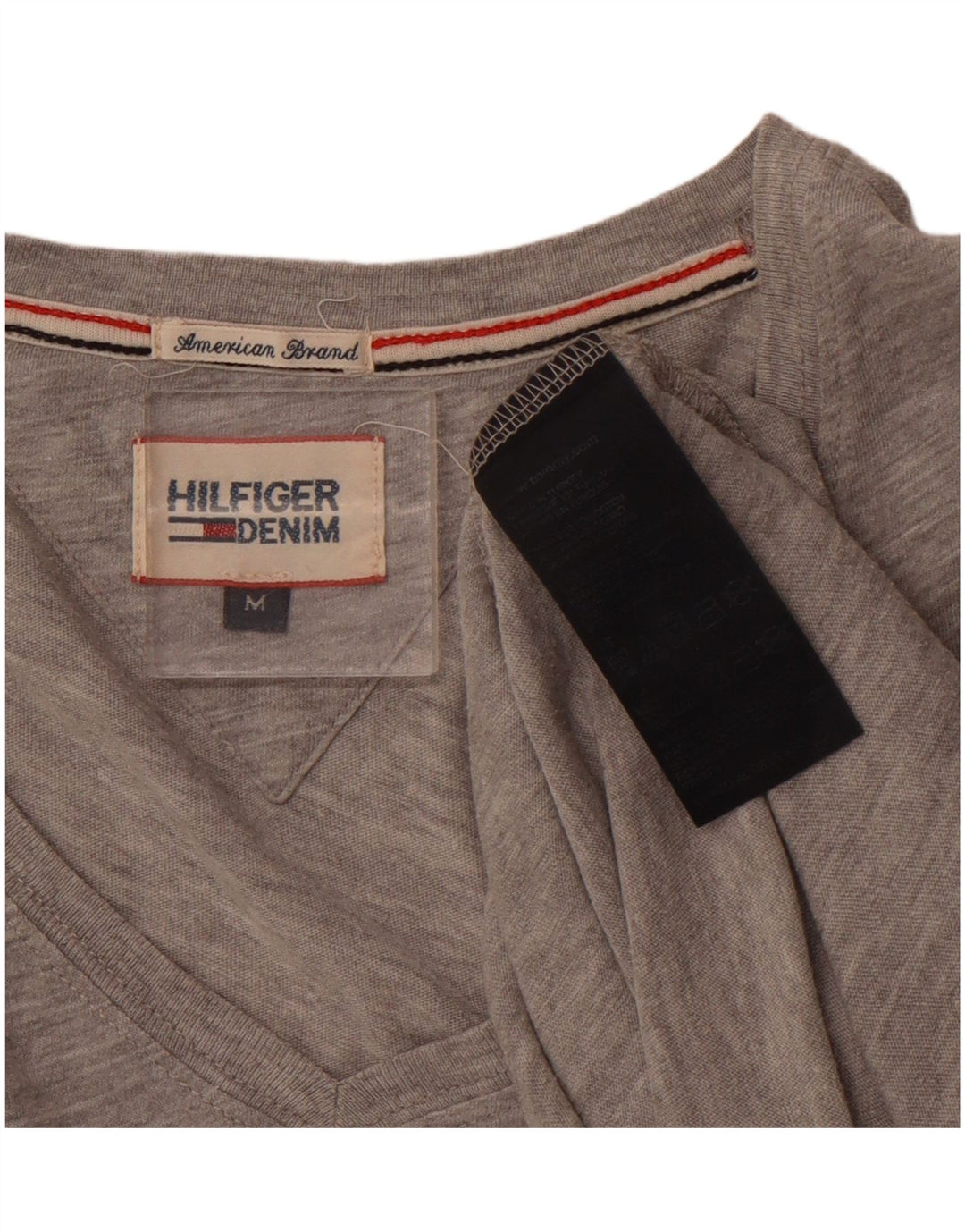 Ανδρικό T-Shirt TOMMY HILFIGER Μπλουζάκι με μεσαίο γκρι βαμβάκι