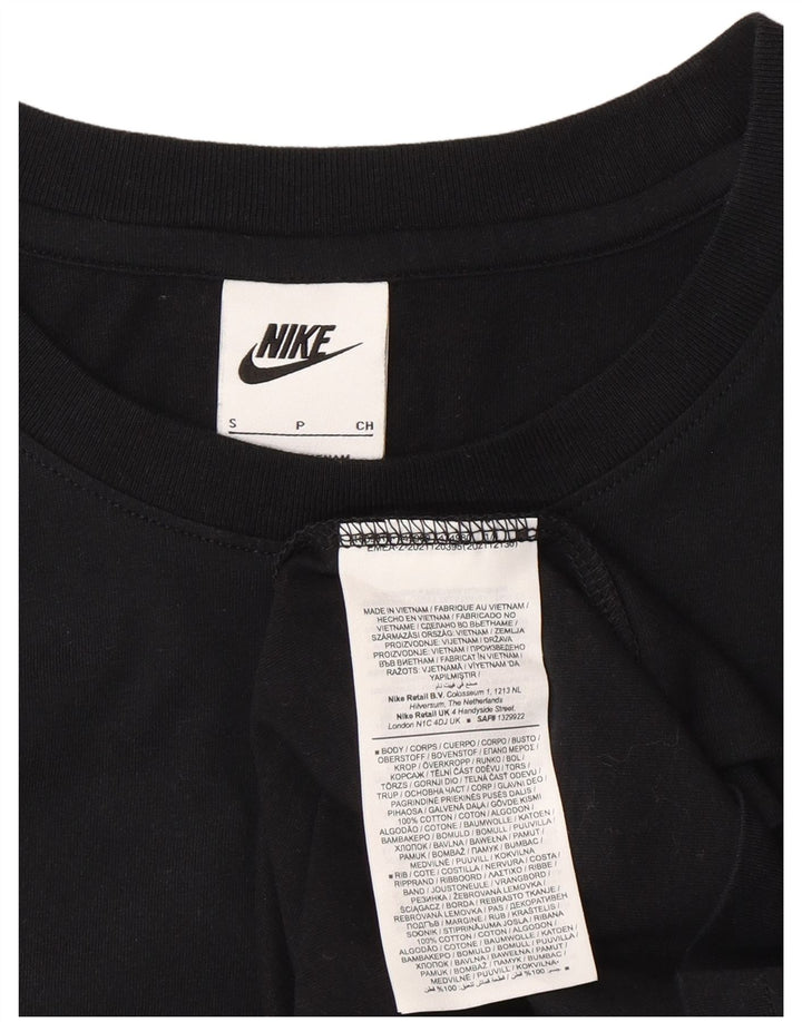 Ανδρικό γραφικό μπλουζάκι Nike, μικρό μαύρο βαμβακερό