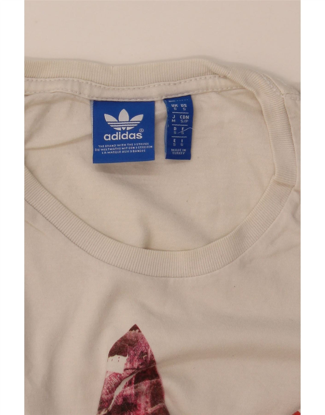 Ανδρικό γραφικό μπλουζάκι ADIDAS Top Small White