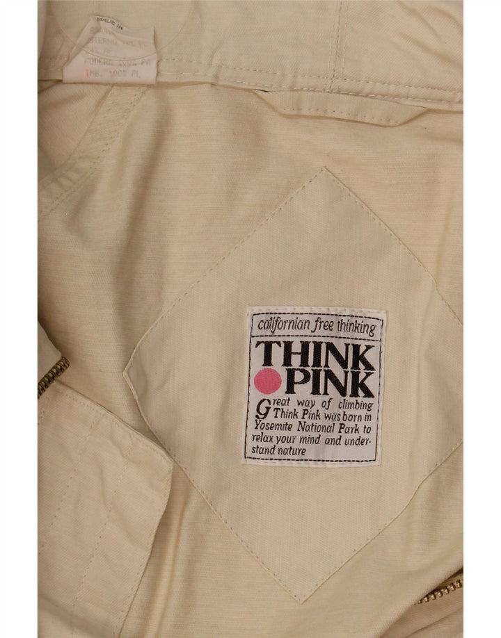 THINK PINK Mens Utility Jacket IT 50 Large Beige