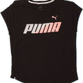 PUMA Womens Graphic T-Shirt Top UK 14 Medium Black Vintage Puma and Second-Hand Puma from Messina Hembry 