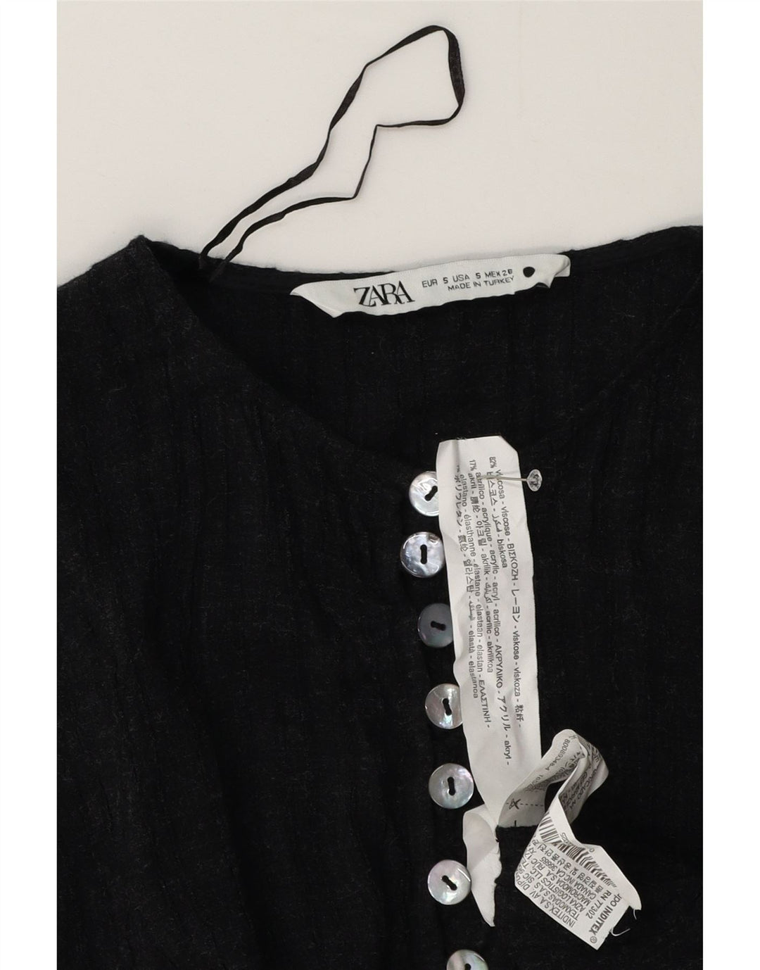 Zara Γυναικείο πουκάμισο Μπλούζα UK 10 Small Grey Viscose