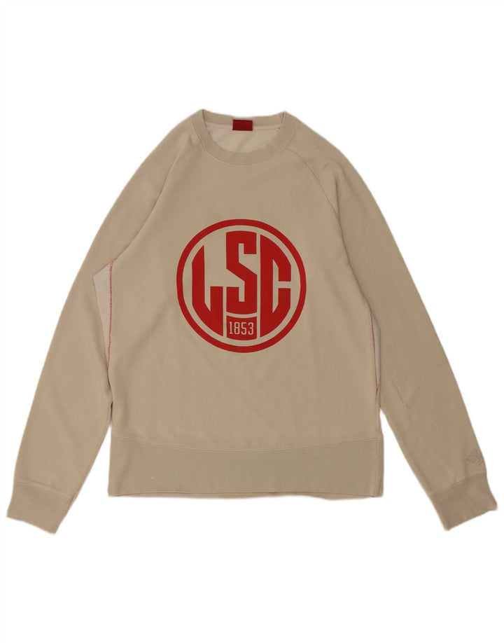 Γυναικείο γραφικό φούτερ Levi's Jumper UK 16 μεγάλο γκρι βαμβακερό