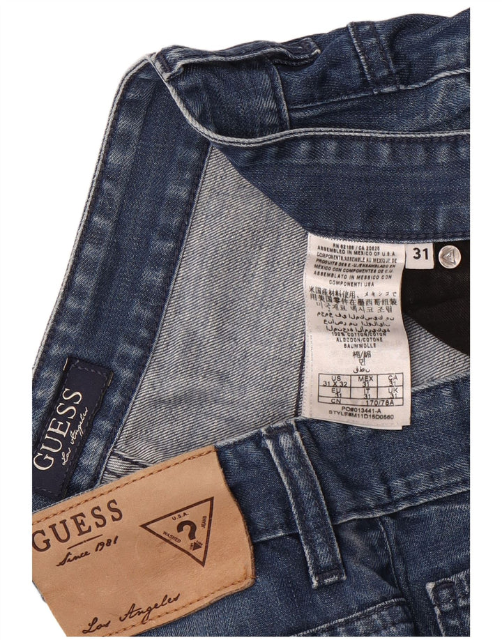 Ανδρικό τζιν σορτς Guess W31 Βαμβακερό μεσαίο μπλε