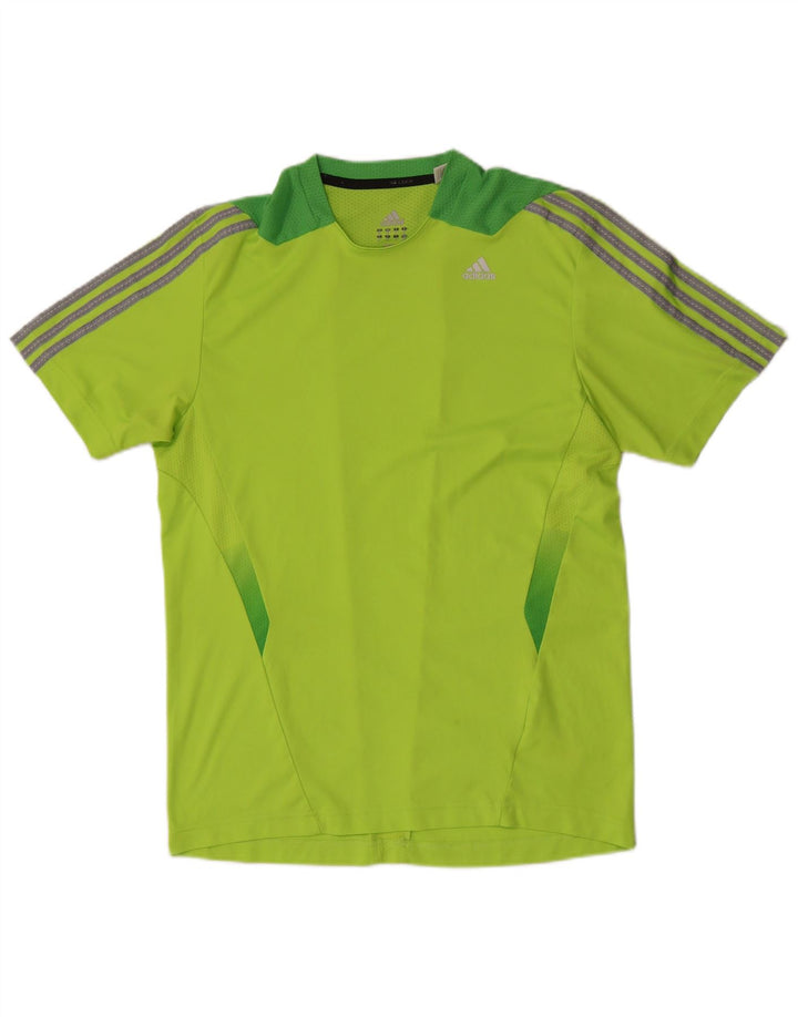 Ανδρικό T-Shirt Adidas Climacool Τοπ μεσαίου πράσινου χρώματος πολυεστέρας
