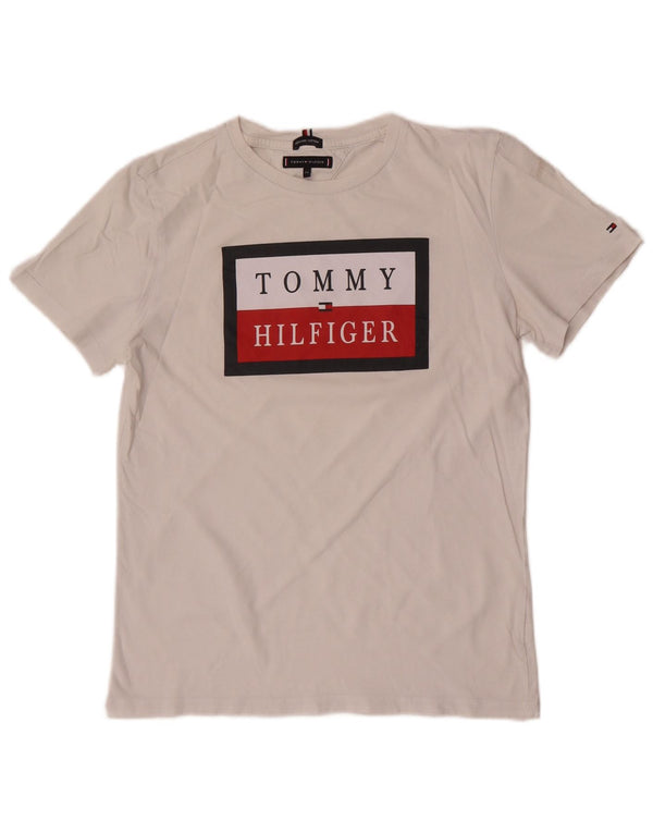 Tommy Hilfiger Boys Graphic T-Shirt Top 15-16 ετών λευκό βαμβακερό