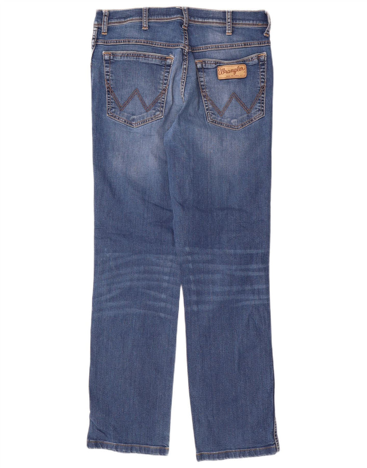 WRANGLER Γυναικείο Texas Stretch Straight Jeans W33 L31 Μπλε βαμβακερό