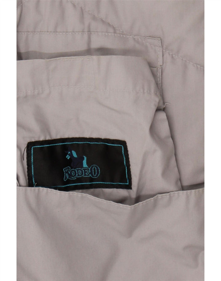 RODEO Mens Padded Jacket UK 38 Medium Grey Polyester Vintage Rodeo and Second-Hand Rodeo from Messina Hembry 