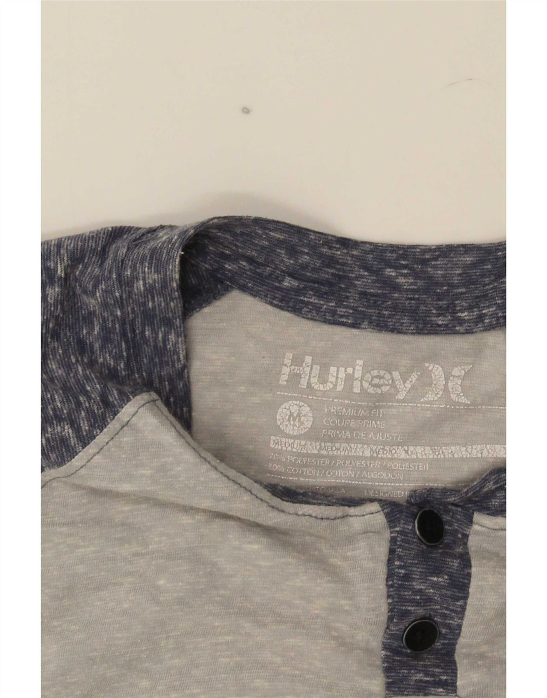 Ανδρικό T-Shirt Premium Fit Hurley Top Medium Grey Colourblock Πολυεστέρας