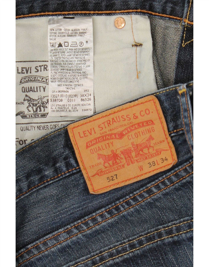 Levi's Mens 527 Bootcut Jeans W38 L30 Navy Blue Cotton