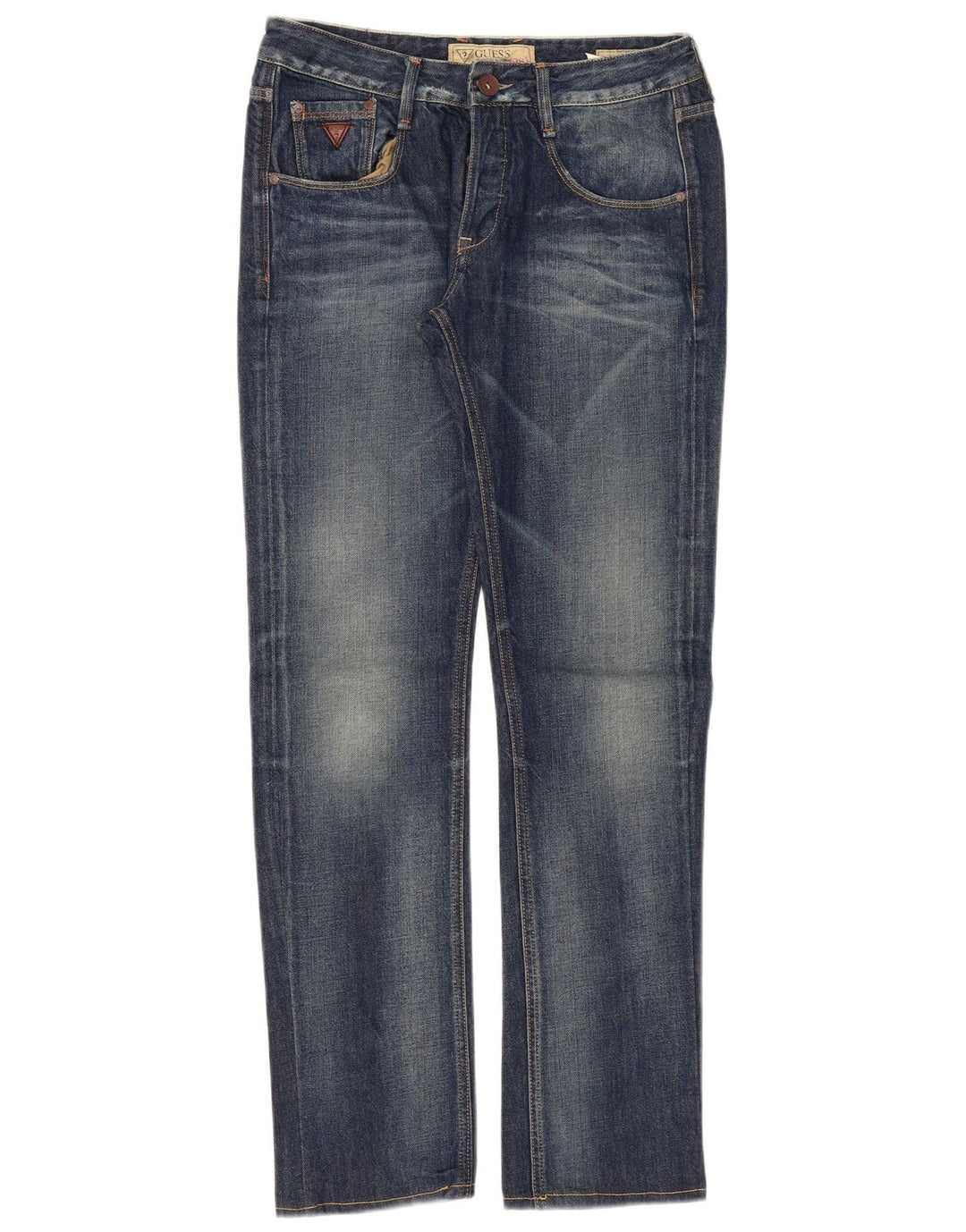 Guess Γυναικείο Straight Jeans W30 L33 Navy Blue Cotton