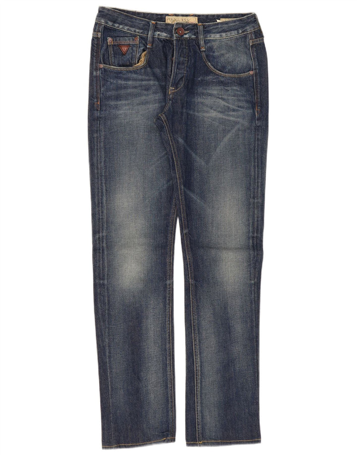 Guess Γυναικείο Straight Jeans W30 L33 Navy Blue Cotton