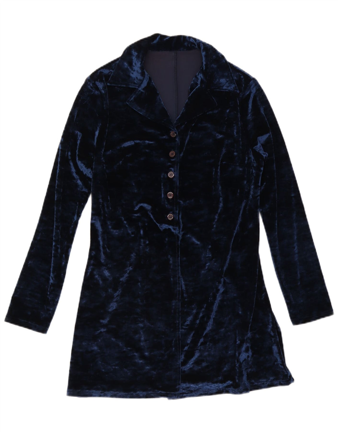 Vintage Γυναικείο Longline Μπλούζα IT 44 Medium Navy Blue Polyester