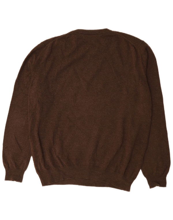 Ανδρικό πουλόβερ Gant Crew Neck Jumper XL Καφέ Lambswool