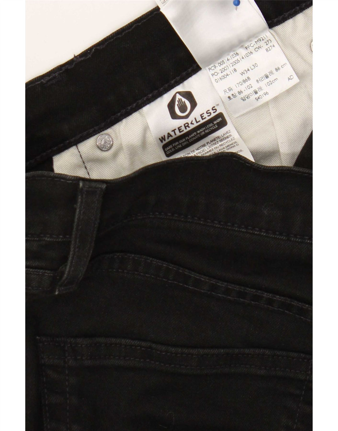 Ανδρικό τζιν ίσιο Levi's W34 L30 μαύρο βαμβακερό