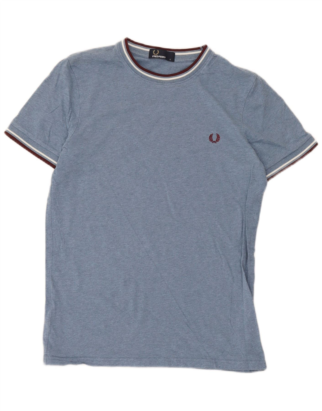 Fred Perry Ανδρικό T-Shirt Top Μικρό Μπλε Βαμβακερό