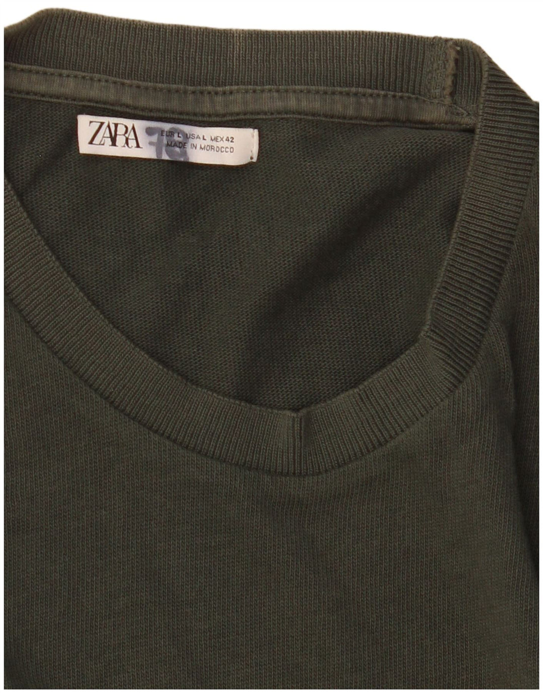 Zara Ανδρικό T-Shirt Top Large Khaki