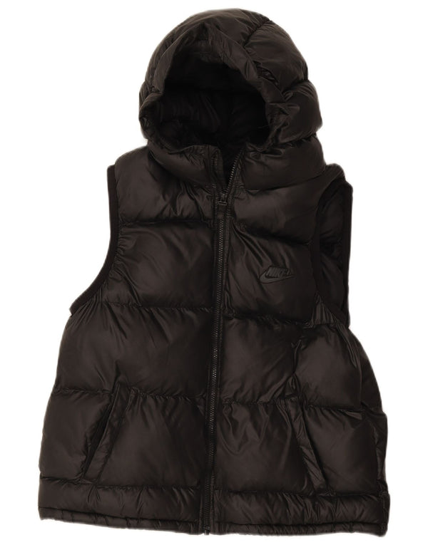 Nike Boys Therma-Fit Hooded Gilet 13-14 Years XL Black Polyester