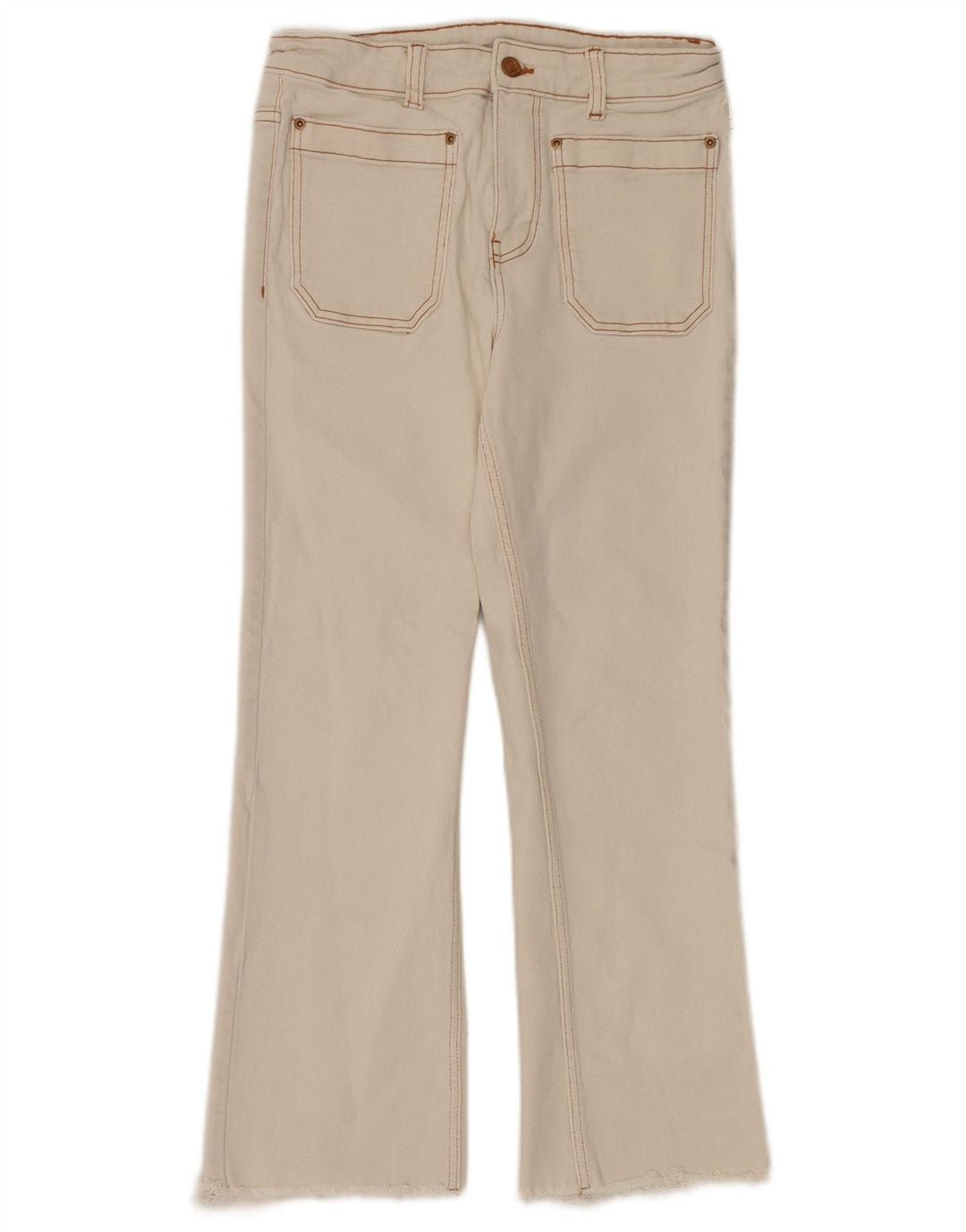 Zara Γυναικείο Τζιν Bootcut W28 L26 Λευκό βαμβακερό