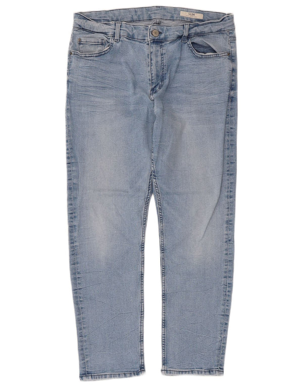 Marks & Spencer Γυναικεία Crop Slim Jeans UK 16 Large W32 L25 Blue Cotton