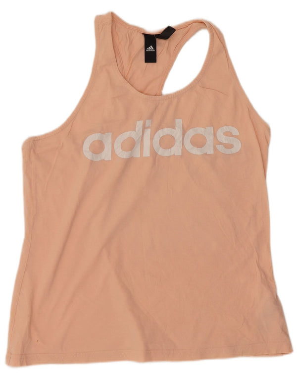 Adidas Γυναικείο Γραφικό Γιλέκο Τοπ UK 16/18 Μεγάλο Ροζ Βαμβακερό