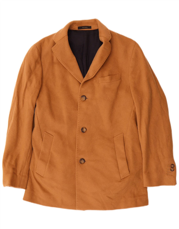 Ανδρικό πανωφόρι Massimo Dutti με 3 κουμπιά EU 48 Μαλλί μεσαίο μπεζ