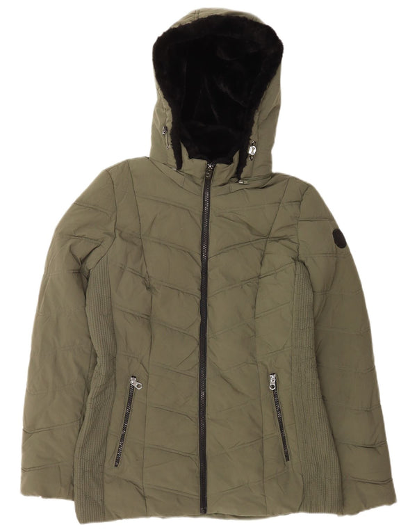 Nautica Γυναικείο μπουφάν με κουκούλα UK 14 Medium Khaki Polyester