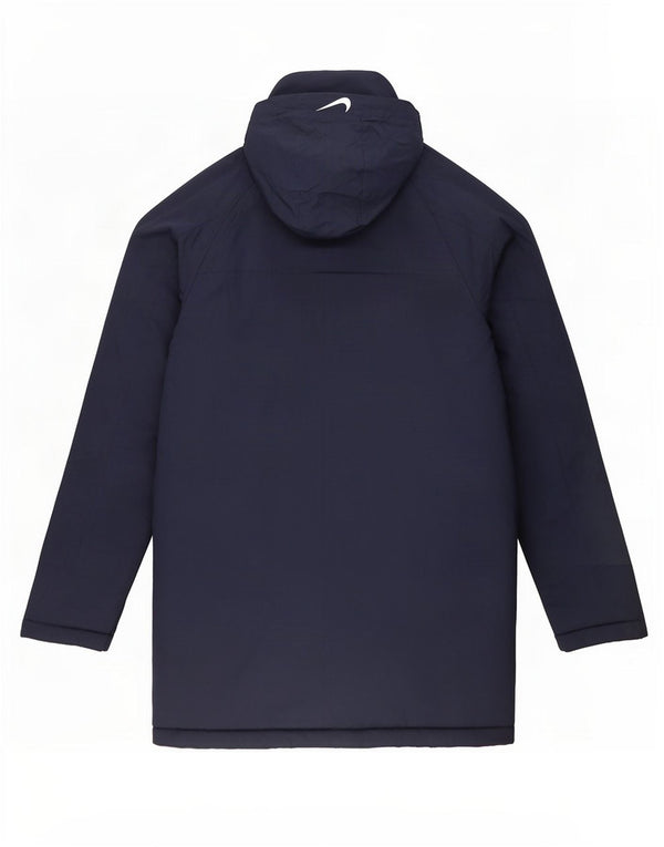Ανδρικό παλτό Nike με κουκούλα UK 40 Large Navy Blue Polyester