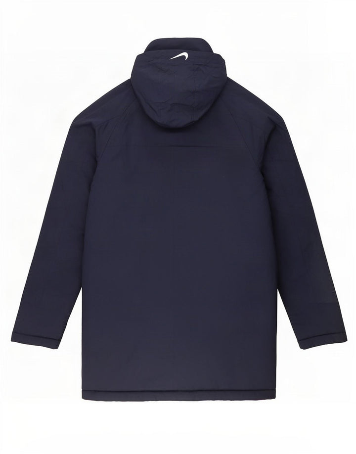 Ανδρικό παλτό Nike με κουκούλα UK 40 Large Navy Blue Polyester