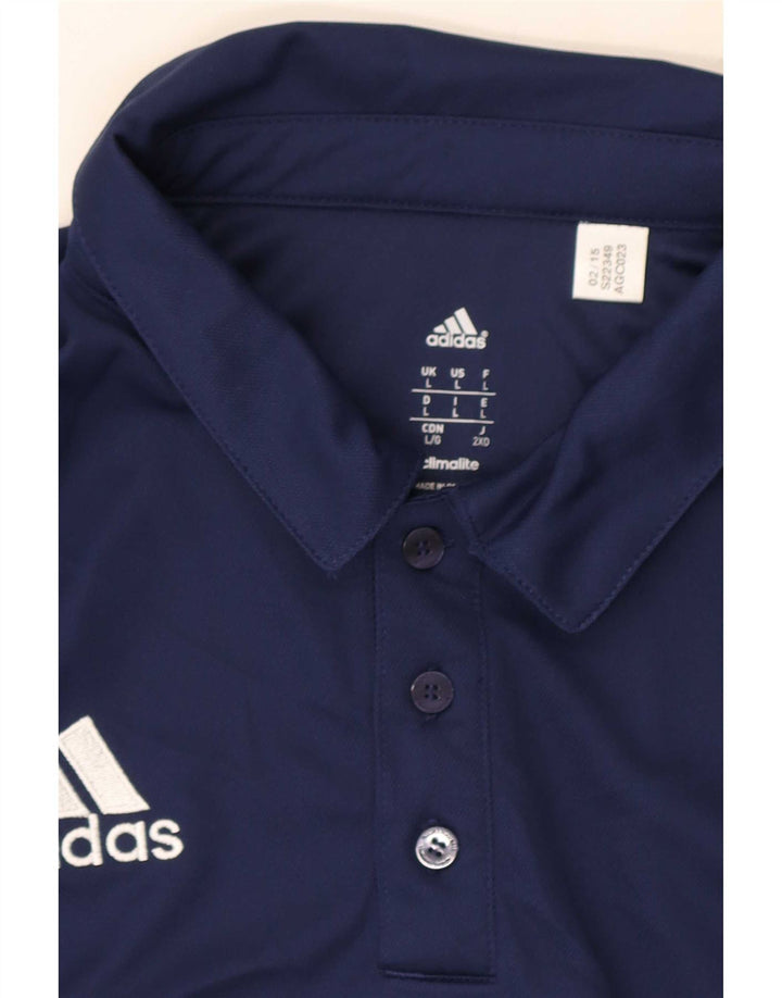 Ανδρικό πουκάμισο Adidas Climalite Polo μεγάλο Navy Blue Polyester