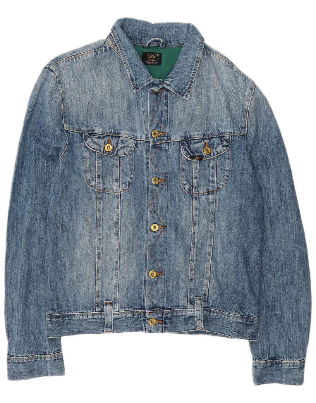 Lee Mens Slim Τζιν Μπουφάν UK 42 XL Μπλε Βαμβακερό