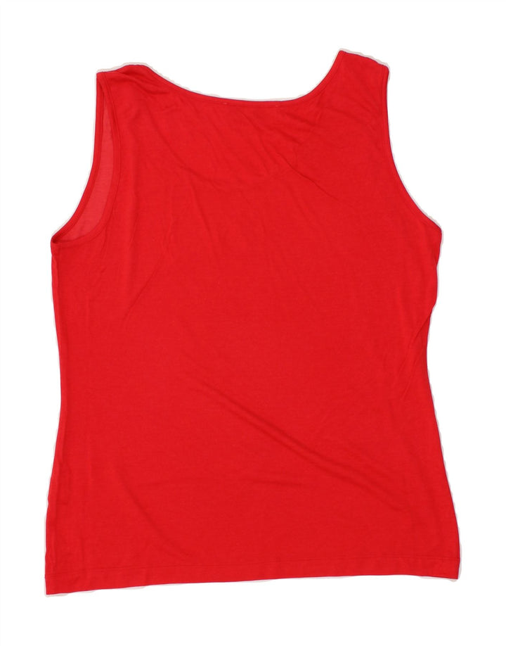 ROCCOBAROCCO Womens Vest Top UK 14 Medium Red Viscose Vintage Roccobarocco and Second-Hand Roccobarocco from Messina Hembry 