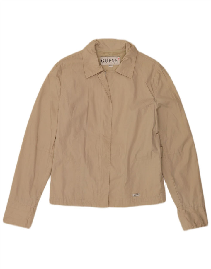 Guess Γυναικείο Bomber Jacket UK 14 Medium Beige Βαμβακερό