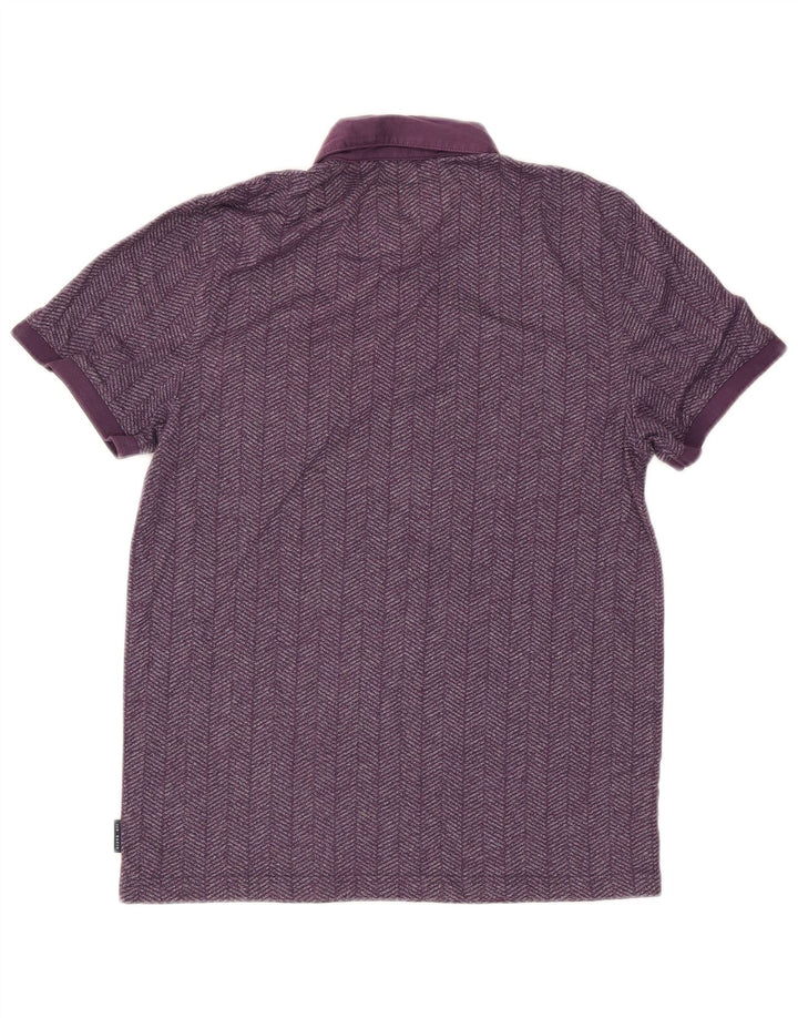 Ted Baker Ανδρικό πουκάμισο Polo Νούμερο 3 Μεσαίο Μωβ Ψαροκόκκαλο
