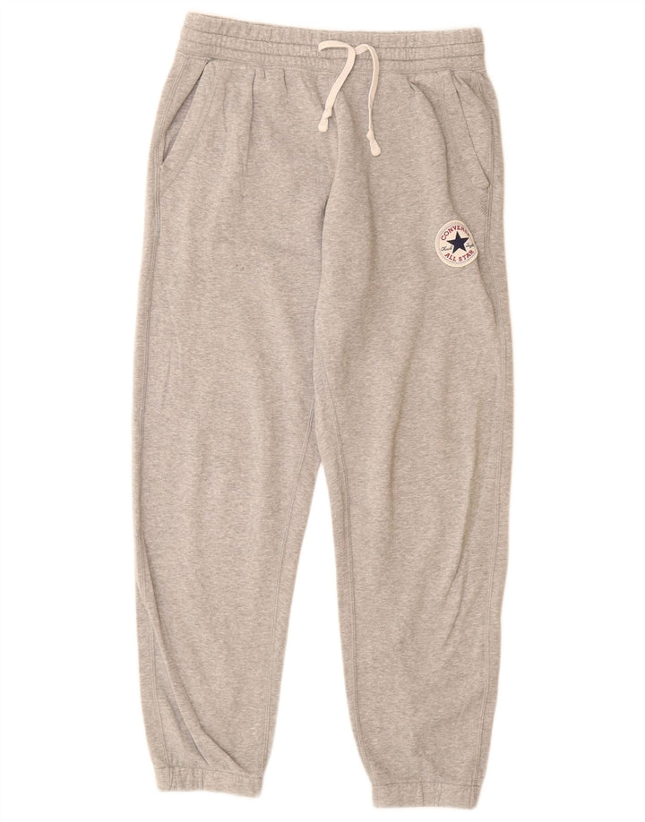 Ανδρική φόρμα CONVERSE Παντελόνι Joggers Μικρό βαμβακερό γκρι φλιτζάνι