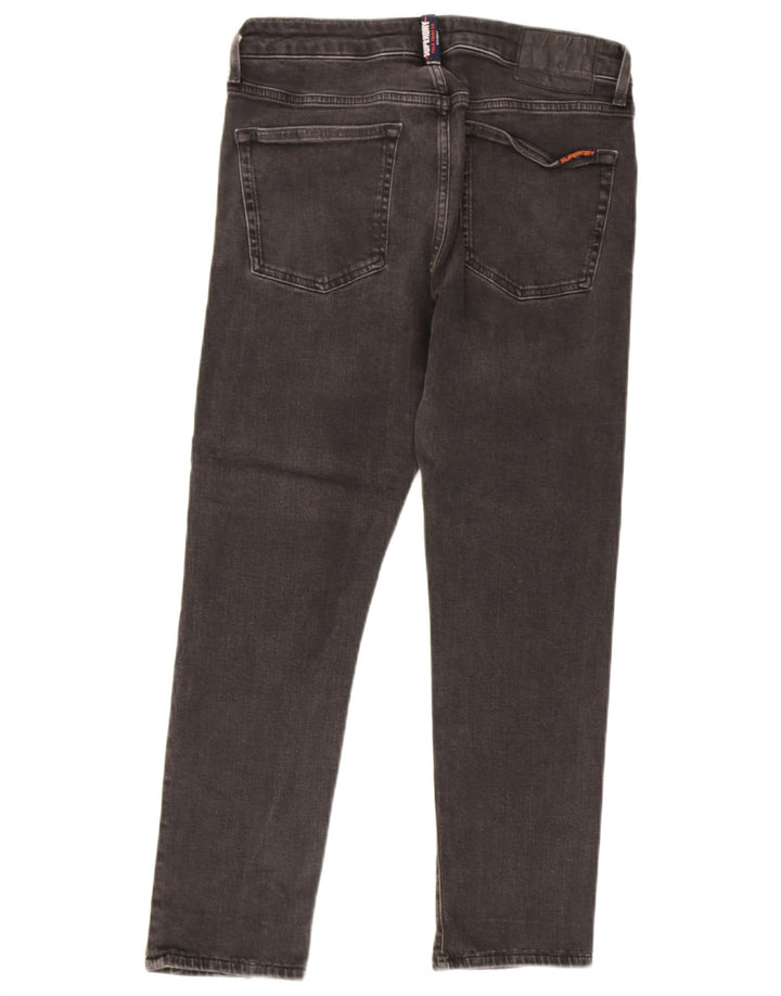 Superdry Γυναικείο Crop Slim Τζιν W32 L25 Γκρι βαμβακερό