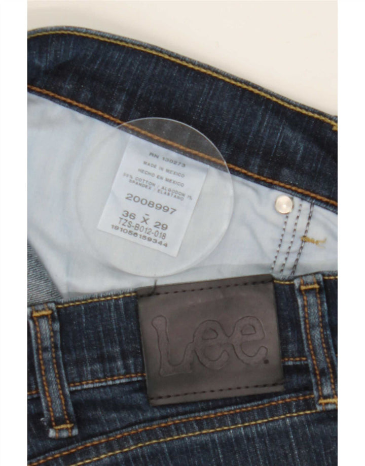 Lee Mens Straight Jeans W36 L29 Blue Cotton
