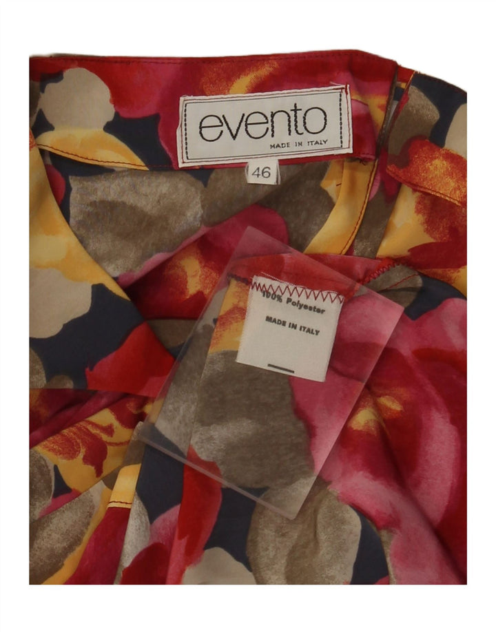 Vintage Γυναικεία Μπλούζα Top IT 46 Μεγάλος Πολύχρωμος Floral Πολυεστέρας