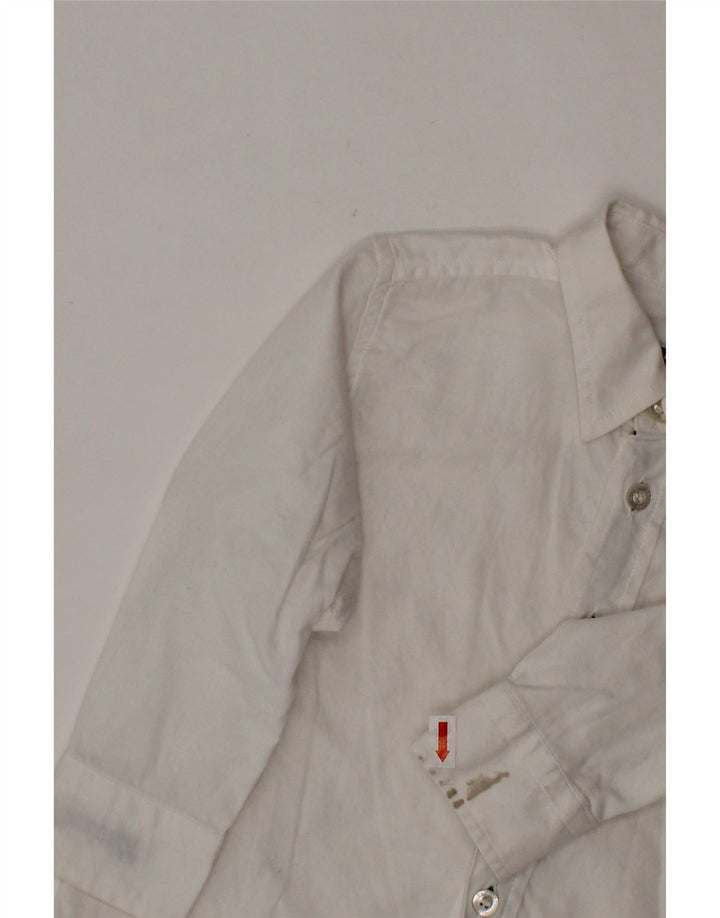 CESARE PACIOTTI 4US Βρεφικό πουκάμισο για αγόρια 9-12 μηνών Λευκό βαμβακερό