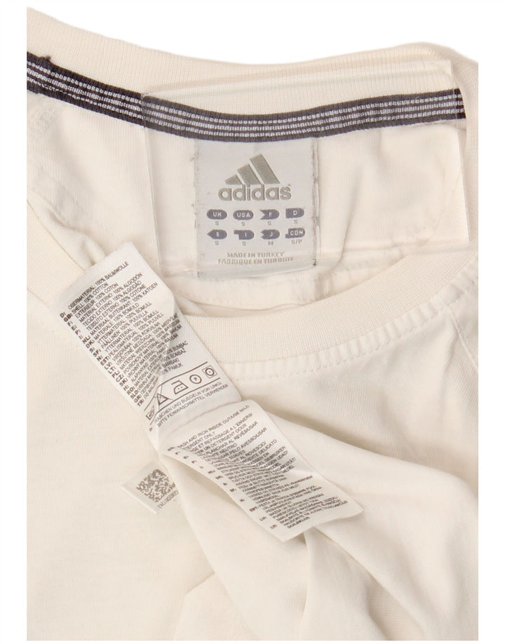 Adidas Ανδρικό T-Shirt Top Small Off White Βαμβακερό