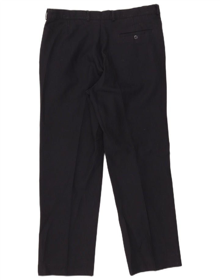 Ανδρικό ίσιο παντελόνι Chino Marks & Spencer W34 L29 Navy Blue Polyester
