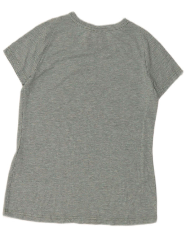 Adidas Womens Graphic T-Shirt Top UK 8/10 Small Green Flecked