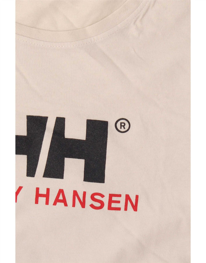 Ανδρικό γραφικό μπλουζάκι Helly Hansen Top μεγάλο λευκό